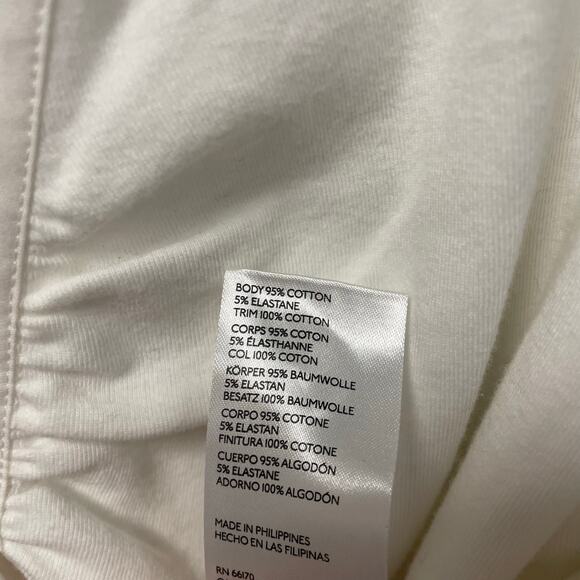 Anthropologie Maeve Ruched V Neck Button Up Collared Shirt White Womens Size XL - Picture 6 of 6